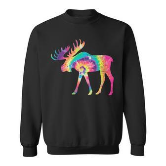Colorful Moose Alaska Specie Wild Animal Hunting Sweatshirt - Monsterry