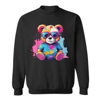 Colorful Teddy Bear Sweatshirt - Seseable