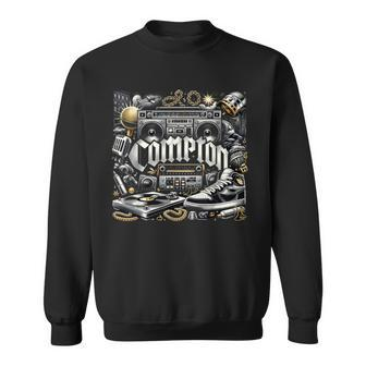 Compton Ny Hip Hop Boombox Graphic For Women Sweatshirt - Seseable
