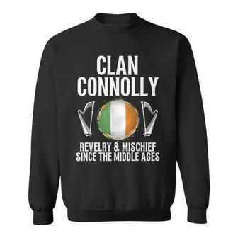 Connolly Surname Irish Family Name Heraldic Celtic Clan Sweatshirt - Seseable