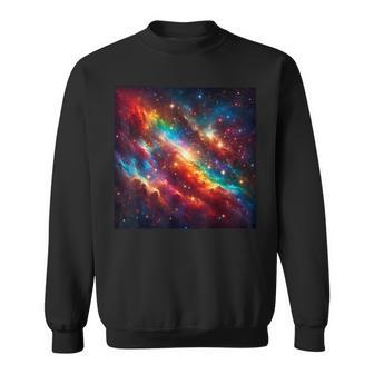 Cool Abstract Vibrant Colorful Stars Space Art Astronomy Sweatshirt - Monsterry UK