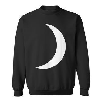 Cool Big White Crescent Moon Astronomy Sweatshirt - Monsterry DE