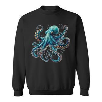 Cool Blue Octopus Sweatshirt - Monsterry AU