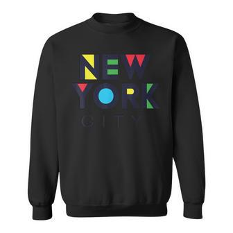 Cool Colorful New York City Illustration Graphic Sweatshirt - Monsterry AU