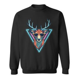 Cool Deer Animal Party Wear Sunglasses Vintage 70S 80S Sweatshirt - Monsterry DE