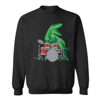Cool Dinosaur Drummer Best For All Drummers Sweatshirt | Mazezy