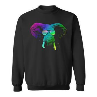 Cool Elephant With Dj Sunglasses Sweatshirt - Monsterry UK