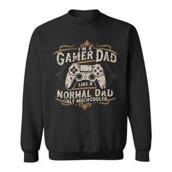 Cool Gamer Dad Father's Day Vintage Gaming Sweatshirt - Thegiftio UK