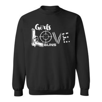 Cool Girls Love Guns Female Shooter Women Sweatshirt - Monsterry CA