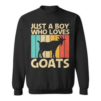 Cool Goat For Boys Kids Goat Farmer Farming Lovers Sweatshirt | Mazezy