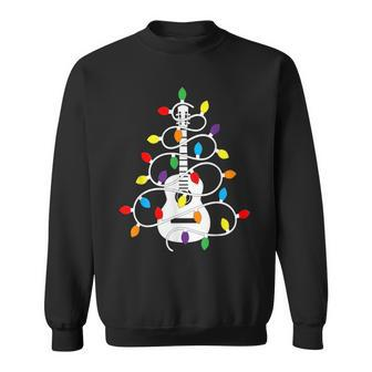 Cool Guitar Christmas Guitar Lovers Christmas Tree Sweatshirt | Mazezy