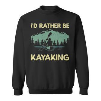 Cool Kayaking Art For Men Women Kayak Paddle Boating Kayaker Sweatshirt | Mazezy