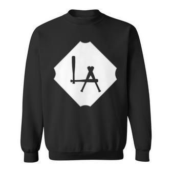 Cool Los Angeles Baseball La Sign Sweatshirt - Monsterry