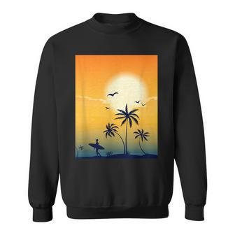 Cool Ocean Scene Beach Surf Sweatshirt - Monsterry DE