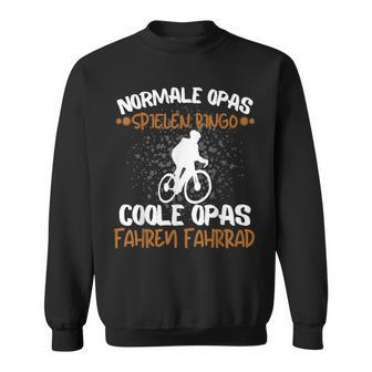 Cool Opas Riding Bicycle Biker Bike Driver Sweatshirt - Seseable
