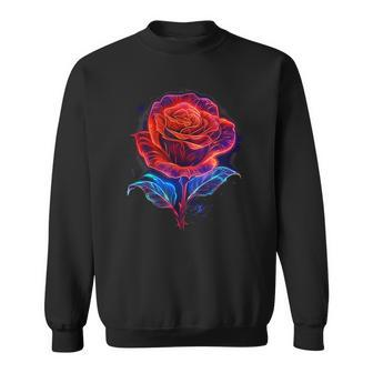 Cool Roses Colors For Flowers And Rock'n Roll Lovers Sweatshirt - Monsterry AU