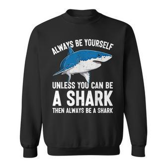 Cool Sharks Biology Ocean Wildlife Shark Lover Boys Girls Sweatshirt - Seseable