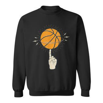 Cool Spinning Basketball On Your Finger Sport Graphic Sweatshirt - Monsterry