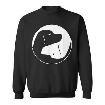 Cool Yin Yang Dog Cute Labrador White Ink Sweatshirt - Monsterry CA