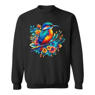 Coole Eisvogel Geist Tier Illustration Tie Dye Kunst Sweatshirt - Seseable