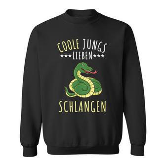 Coole Jungs Lieben Schlangen Geschenk Sweatshirt - Geschenkecke