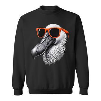 Cooler Spoonbillogel Trägt Sonnenbrille Grafikkunst Sweatshirt - Seseable