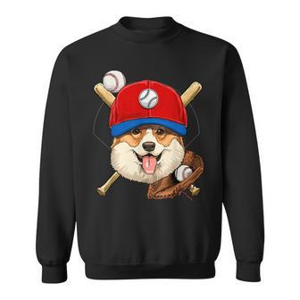 Corgi Baseball Dog Lovers Baseball Player Sweatshirt - Monsterry AU