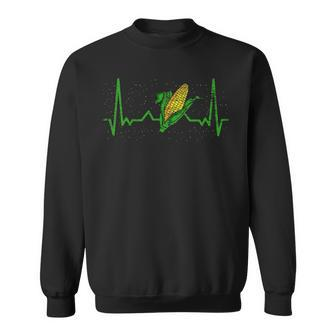 Corn Heartbeat Farmer Sweatshirt | Mazezy