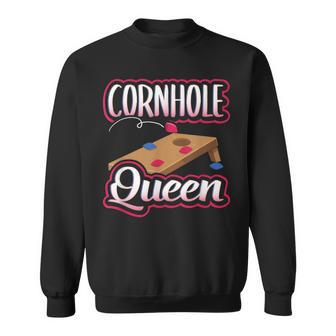 Cornhole Queen Bean Bag Toss Champion Legend Board Boss Sweatshirt - Monsterry CA