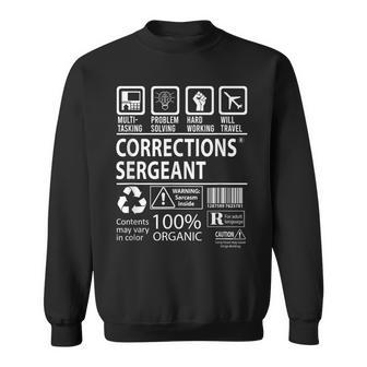 Corrections Sergeant Multitasking Job Sweatshirt - Monsterry CA