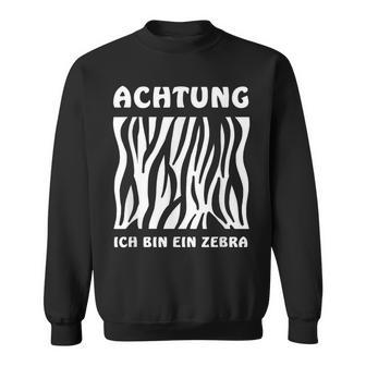 Costume Zebra Print Fancy Dress – Achtung Ich Bin Ein Zebra Sweatshirt - Seseable