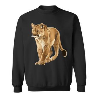 Cougar Face For Wild And Big Cats Lovers Sweatshirt - Thegiftio UK