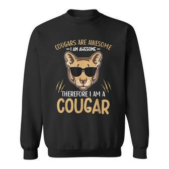 Cougars Are Awesome Cougar Lover Animal Sweatshirt - Monsterry UK