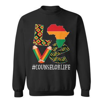 Counselor Love Map African American Black History Month Sweatshirt - Seseable