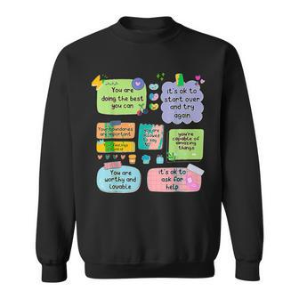 Counselor Note To Self Mental Health School Sweatshirt - Seseable