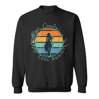 Country's Cool Again Lainey Vibe Wildflowers And Wild Horses Sweatshirt - Monsterry UK