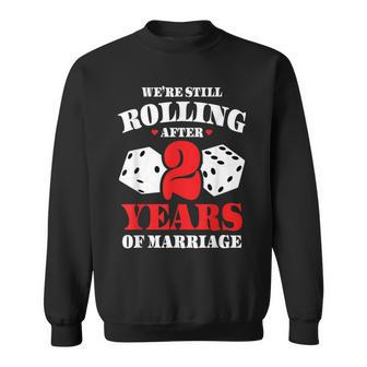 Couples Married 2 Years 2Nd Wedding Anniversary Sweatshirt - Monsterry DE