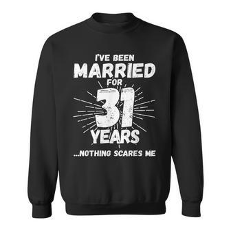 Couples Married 31 Years 31St Wedding Anniversary Sweatshirt - Monsterry