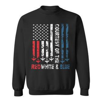 Courtesy Of The Red White And Blue Vintage America Us Flag Sweatshirt | Mazezy DE