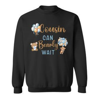 Cousin Can Bearly Wait Gender Neutral Baby Shower Matching Sweatshirt - Monsterry