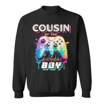 Cousin Of The Birthday Boy Matching Video Gamer Party Sweatshirt - Monsterry UK