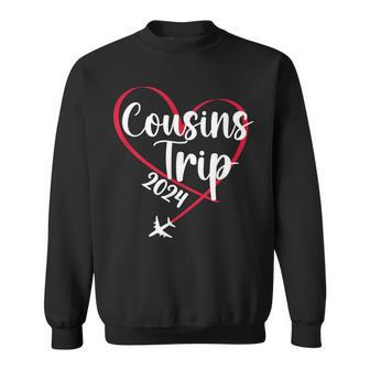 Cousins Trip 2024 Heart Vacation Travel Cousins Weekend Sweatshirt - Seseable