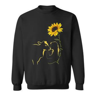 Cow Girl Sunflower You Are My Sunshine Farm Girl Sweatshirt | Mazezy