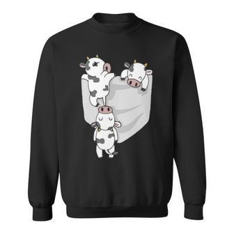 Cow Pocket T Sweatshirt | Mazezy