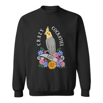 Crazy Cockatiel Lady Cockatoo Parrot Lutino Weiro Bird Tiel Sweatshirt - Monsterry CA