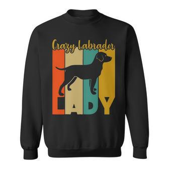 Crazy Labrador Retriever Lady Vintage Sweatshirt | Mazezy