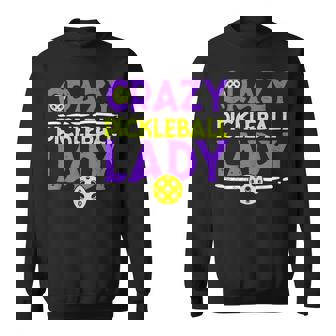 Crazy Pickleball Lady Pickle Ball Sport Lover Sweatshirt - Thegiftio