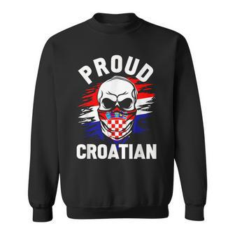 Croatia Men's Zagreb Croatia Hrvatska Black Sweatshirt - Seseable