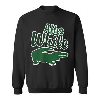 After While Crocodile Retro Sweatshirt - Monsterry