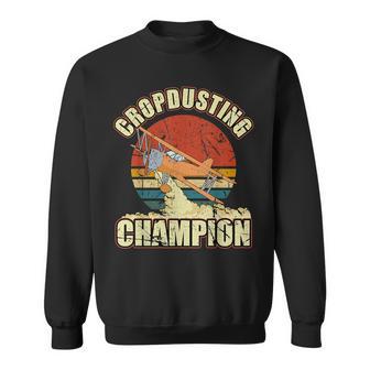 Cropdusting Champion Vintage Gag For Men Sweatshirt - Monsterry